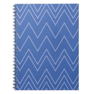Blauw, modern, eenvoudig, koel, trendy zigzagpatro notitieboek