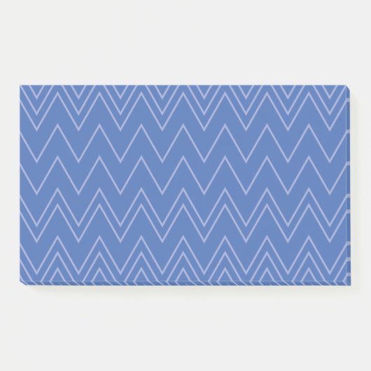 Blauw, modern, eenvoudig, koel, trendy zigzagpatro post-it® notes (Voorkant)
