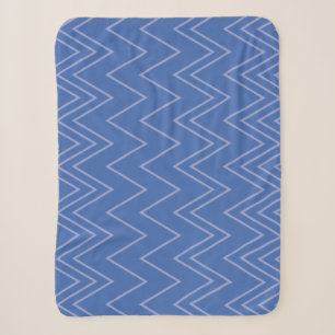 Blauw, modern, eenvoudig, koel, trendy zigzagpatro sherpa deken