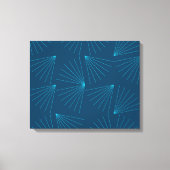 Blauw, modern, eenvoudig lichtfeest canvas afdruk (Voorkant)