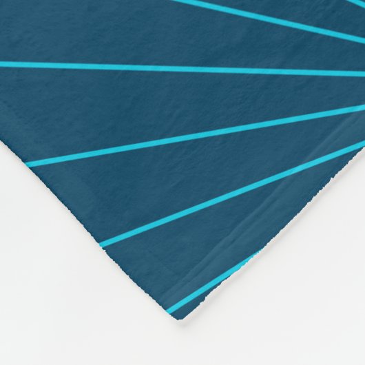 Blauw, modern, eenvoudig lichtfeest fleece deken (Hoek)