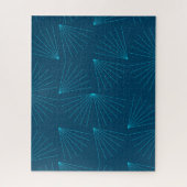 Blauw, modern, eenvoudig lichtfeest legpuzzel (Verticaal)