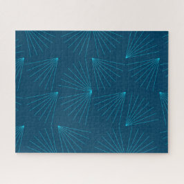Blauw, modern, eenvoudig lichtfeest legpuzzel