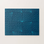 Blauw, modern, eenvoudig lichtfeest legpuzzel (Horizontaal)