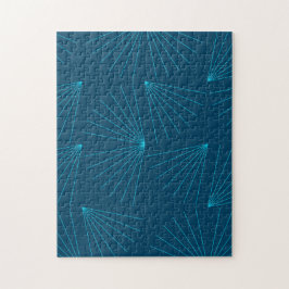Blauw, modern, eenvoudig lichtfeest legpuzzel