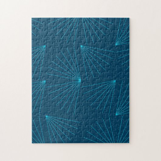 Blauw, modern, eenvoudig lichtfeest legpuzzel (Verticaal)
