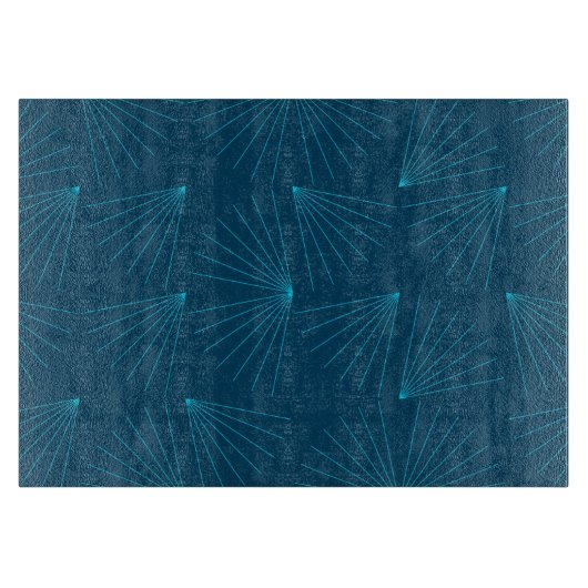 Blauw, modern, eenvoudig lichtfeest snijplank (Voorkant)