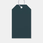 Blauw Modern Eenvoudig Script Foto Vrolijk Kerstfe Cadeaulabel (Achterkant)