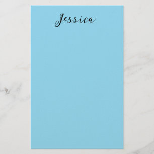 Blauw Modern Elegant Eenvoudig Professioneel Naam Briefpapier