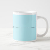 Blauw Modern Elegant Eenvoudig Professioneel Naam Grote Koffiekop (Rechts)