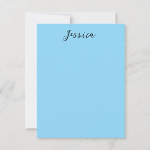 Blauw Modern Elegant Eenvoudig Professioneel Naam RSVP Kaartje