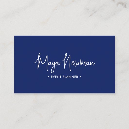 BLAUW Modern Elegant Minimale QR Code Professionee Visitekaartje (Voorkant)