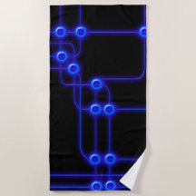 Blauw modern elektronisch computerprintplaat