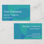 Blauw modern en professioneel visitekaartje (Voorkant / Achterkant)