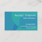 Blauw modern en professioneel visitekaartje (Achterkant)