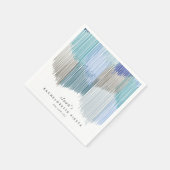 Blauw Modern Franje Bruidsfeest Servet (Hoek)