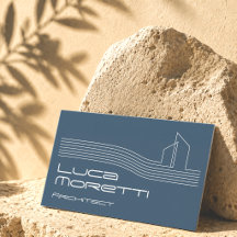 Blauw modern gebouw logo onroerend goed