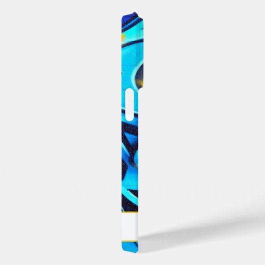 Blauw Modern Graffiti Patroon Case-Mate iPhone Case (Achterkant / Rechts)