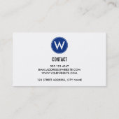 Blauw Modern Halftone Visitekaartjes (Achterkant)