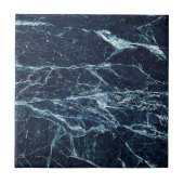 Blauw modern marmerpatroon tegeltje (Voorkant)