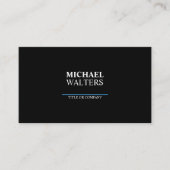 Blauw Modern Minimalist Professional QR-code zwart Visitekaartje (Voorkant)