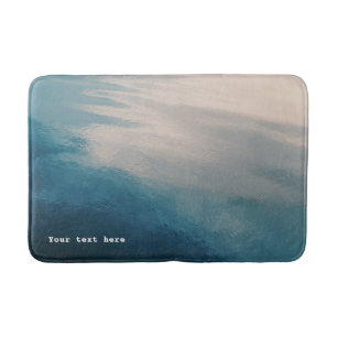 Blauw modern minimalistisch (Aangepaste tekst) Badmat