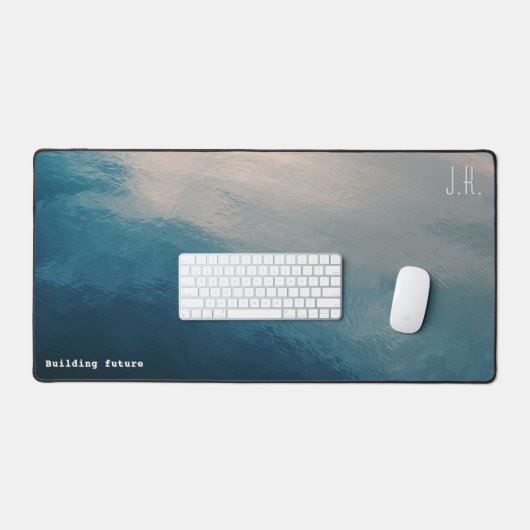 Blauw modern minimalistisch (Aangepaste tekst en i Bureaumat (Keyboard & Muis)