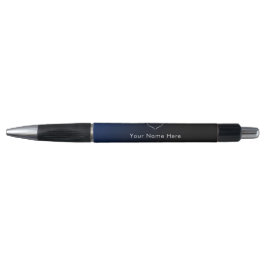 Blauw modern monogram zakelijke promotionele gift pen