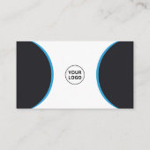 Blauw Modern Professioneel Bedrijf Scannable Visitekaartje (Achterkant)