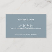 Blauw Modern Professioneel Logo Loyalty Card Visitekaartje (Achterkant)
