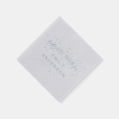 Blauw Modern Regenboog en sterren Blauw Baby showe Servet (Hoek)