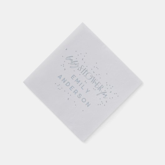 Blauw Modern Regenboog en sterren Blauw Baby showe Servet (Hoek)