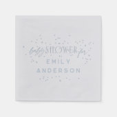 Blauw Modern Regenboog en sterren Blauw Baby showe Servet (Voorkant)