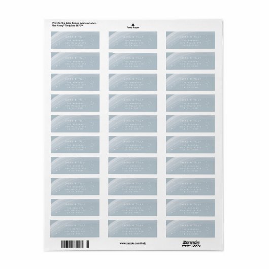 Blauw Modern Regenboog en sterren Wit Baby shower Etiket (Full Sheet)