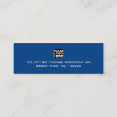 Blauw Modern Reisbureau Tour Adventures Mini Visitekaartje (Achterkant)