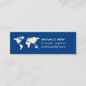 Blauw Modern Reisbureau Tour Adventures Mini Visitekaartje (Voorkant)