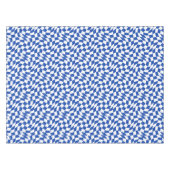 Blauw modern retro spiraal geruit tafelkleed (Voorkant (Horizontaal))