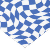 Blauw modern retro spiraal geruit tafelkleed (Gekanteld)