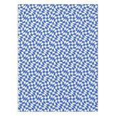 Blauw modern retro spiraal geruit tafelkleed (Voorkant)