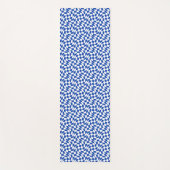 Blauw modern retro spiraal geruit yogamat (Voorkant)