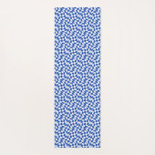Blauw modern retro spiraal geruit yogamat (Achterkant)