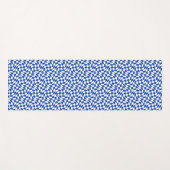Blauw modern retro spiraal geruit yogamat (Voorkant (horizontaal))