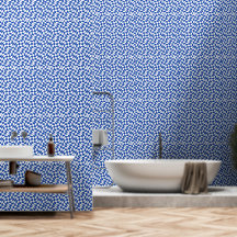 Blauw modern retro spiraal schaakbord