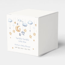 Blauw Modern Twinkle Twinkle Baby shower