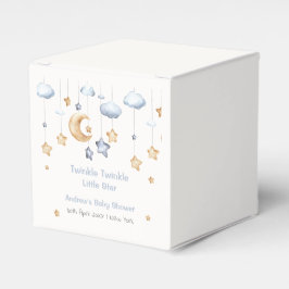 Blauw Modern Twinkle Twinkle Baby shower Bedankdoosjes