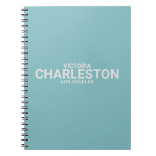 Blauw modern type notitieboek