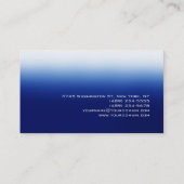 Blauw Modern Uniek Trendy Persoonlijk Visitekaartje (Achterkant)