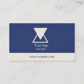 Blauw Modern Visitekaartje (Voorkant)