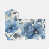 Blauw modern Waterverf Baby shower Bedankdoosjes (Uitgevouwen)