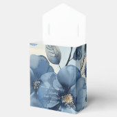 Blauw modern Waterverf Baby shower Bedankdoosjes (Geopend)